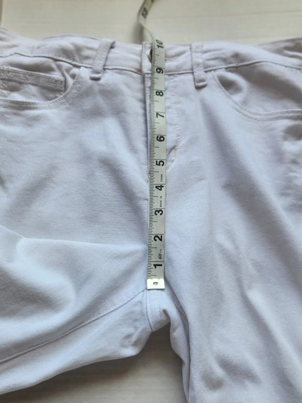 Soft Surroundings Women's Size 6 White Arabella Cropped Ruffle Hem Ankle Jeans